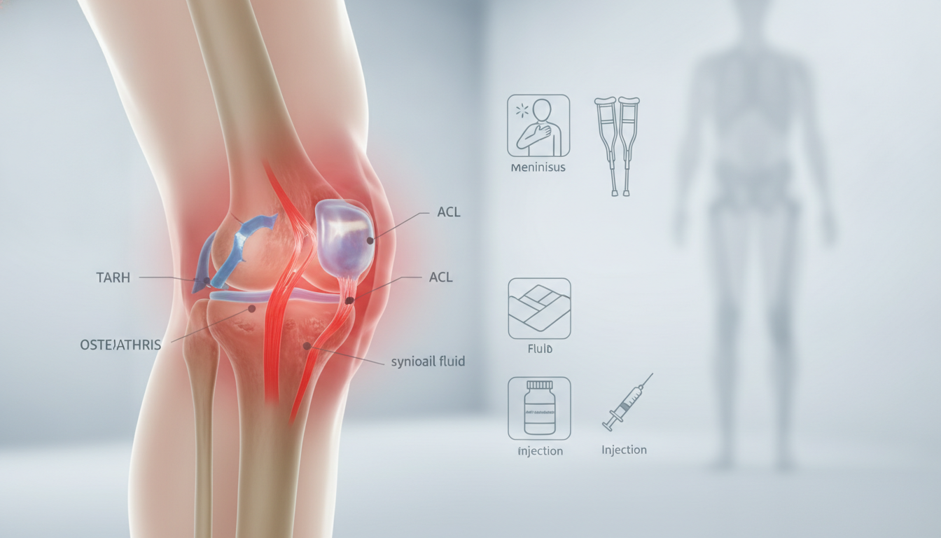 Rodilla hinchada: causas y tratamiento