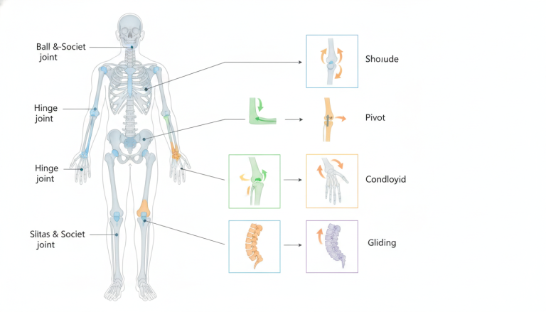 Articulaciones del cuerpo: Tipos y funciones
