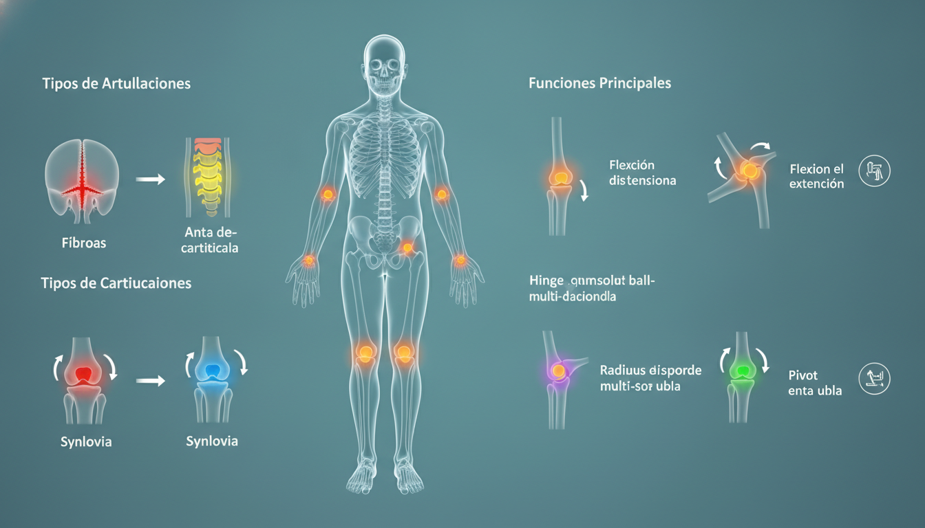 Articulaciones del cuerpo humano: Tipos y funciones